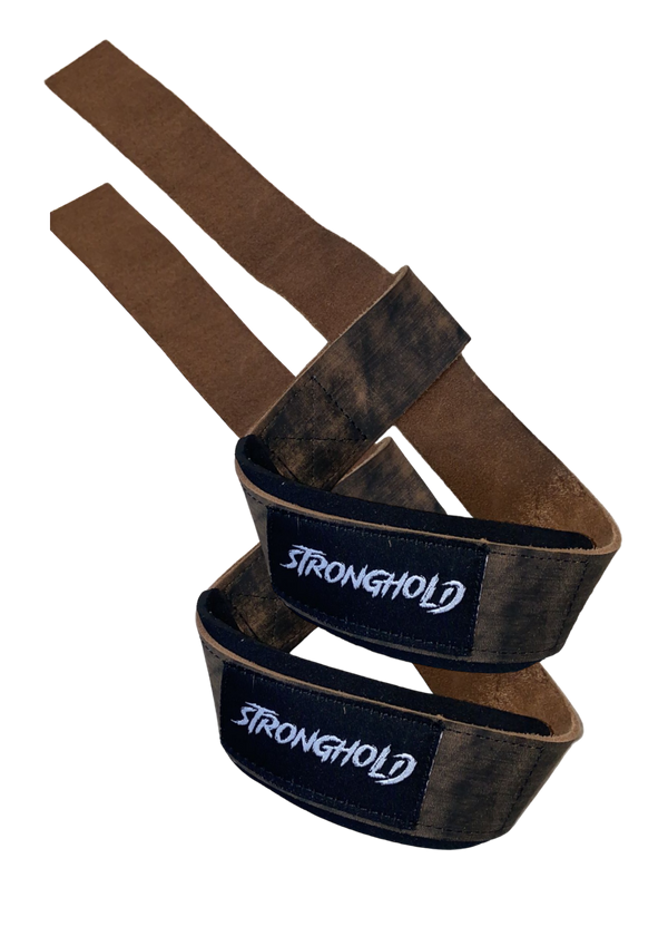 Leather Lifting Straps - Washed Black