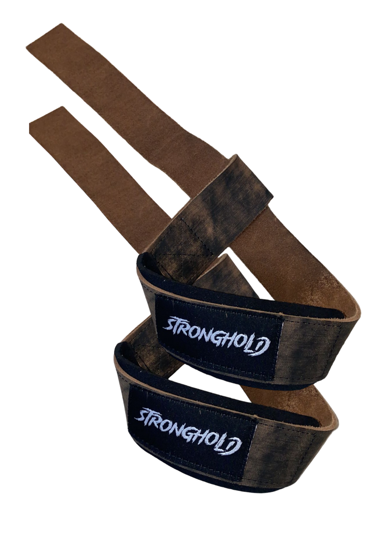 Leather Lifting Straps - Washed Black